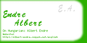 endre albert business card